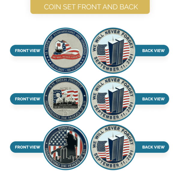 Hero’s September 11 Challenge Coins - Set of 3 - Image 6