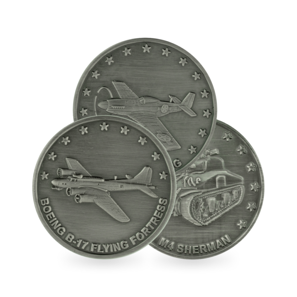 Icons of WWII Challenge Coins - Set of 3