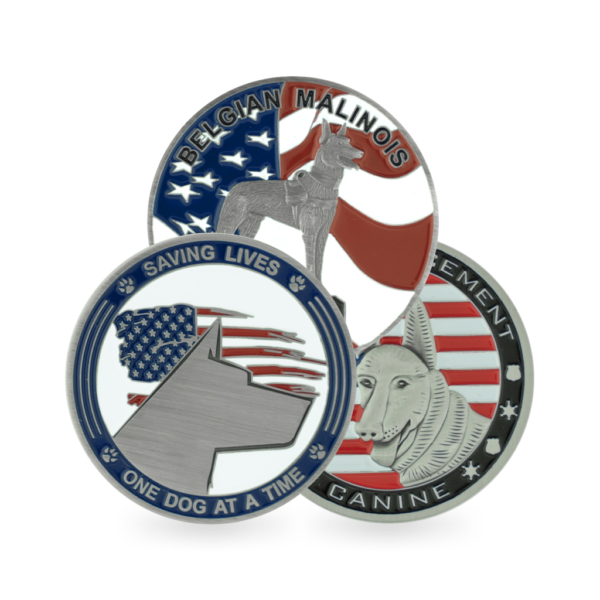 K9 Police Challenge Coins - Set of 3