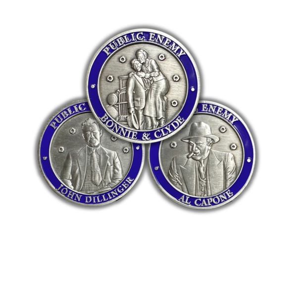 FBI Public Enemies, Challenge Coins, Set of 3